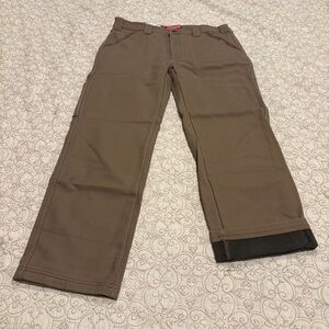 NWT Coleman Men's Cargo Fleece Lined Work Pants in Driftwood Size 32x30